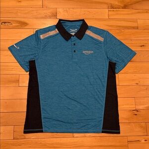 Amazon Men's Teal and Black Polo Shirt Uniform